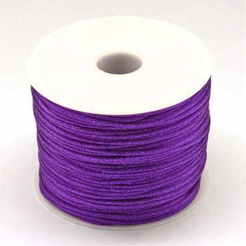 2 meter satijnkoord macramé koord van ca. 1,5 mm Dark Viole, Ophalen of Verzenden, Nieuw, Draad