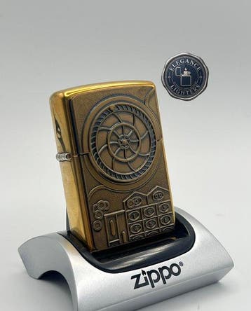 Zippo - Rare Vintage Barrett-Smythe Roulette Surprise Emblem, Nieuw