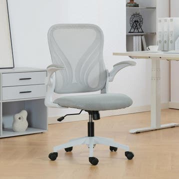 Ergonomische bureaustoel met mesh rugleuning en opklapbare a, Verzenden, Nieuw