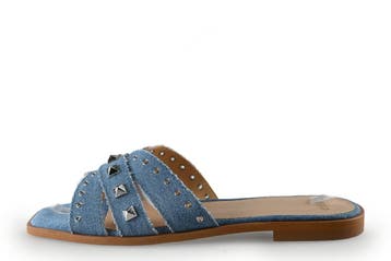 Manfield Slippers in maat 37 Blauw, Slippers, Zo goed als nieuw, Manfield, Verzenden