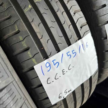 2 x Continental EcoContact 195-55-16 Zomerbanden 6,5mm, Auto-onderdelen, Banden en Velgen, Gebruikt, 16 inch, Ophalen of Verzenden