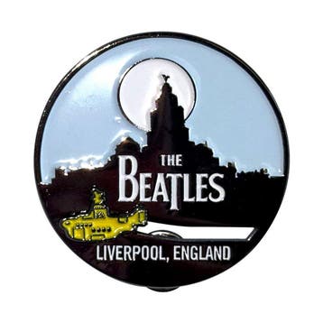 The Beatles Liverpool Skyline and Yellow Submarine Pin, Verzamelen, Ophalen of Verzenden, Nieuw, Kleding