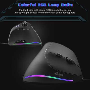 ZELOTES C18 Verticale Ergonomische Gaming Muis - 10000 DPI,, Verzenden, Nieuw