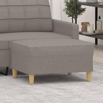 vidaXL Voetenbank 70x55x41 cm stof taupe, Huis en Inrichting, Banken | Voetenbanken en Poefen, Verzenden, Nieuw