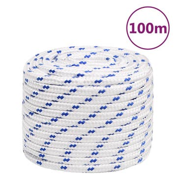 vidaXL Boot touw 18 mm 100 m polypropyleen wit, Verzenden, Nieuw