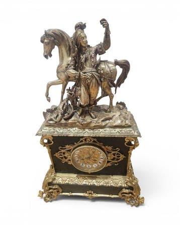 Figurale pendule - - Verguld brons - 1850-1900 - Franse, Antiek en Kunst, Antiek | Klokken