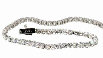 Zonder minimumprijs - Armband - 14 karaat Witgoud - 5.00ct., Nieuw