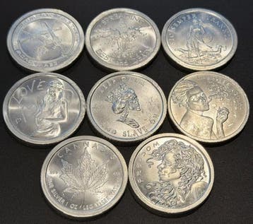 Silver Bullet <>Silver Shield Pre-Owned (lot 86 x 1 oz), Verzenden, Munten