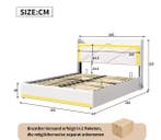 Modern PU-Bed 160x200 – USB, LED en Ruimtebesparend, Huis en Inrichting, Slaapkamer | Bedden, Verzenden, Nieuw