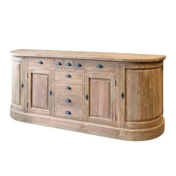 Dressoir met afgeronde hoeken gerecycled teak, Huis en Inrichting, Ophalen of Verzenden, Nieuw