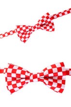 Luxe strik brabant rood/wit geblokt, Kleding | Dames, Ophalen of Verzenden, Nieuw