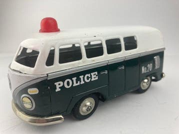 Okyasu - Blikken speelgoedauto - VW T1 Police bus -