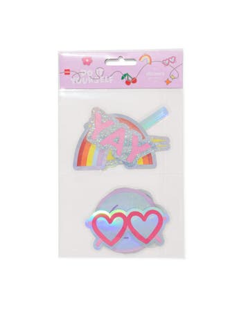 HEMA Stickers XL regenboog - 2 stuks, Kleding | Dames, Verzenden, Nieuw