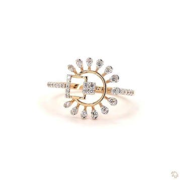 Ring - 18 karaat Geel goud - 0.24ct. tw. - Diamant, Sieraden, Tassen en Uiterlijk, Ringen, Nieuw