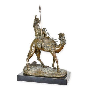 sculptuur, Oriental Bronze Sculpture of a Dromedary and
