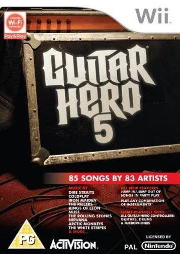 Guitar Hero 5 (Nintendo Wii), Verzenden, Gebruikt