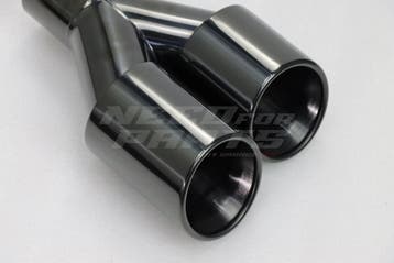 Black Chrome Dual Left Exhaust Tips 89mm, Ophalen of Verzenden, Nieuw