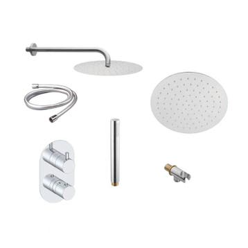 Sani Royal Inbouw Regendouche Chroom messing Rond, Nieuw