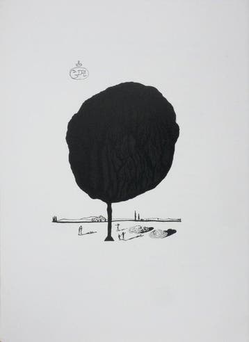 Salvador Dali (1904-1989) - Arbre et soucoupes