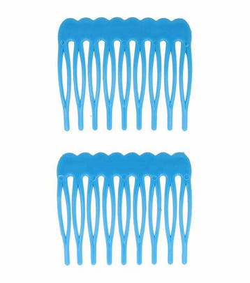Opsteekkammen 4cm - Grove Tanden - Blauw - 2 Stuks, Nieuw