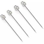 Anovi Tapasprikkers met Schelpmotief – 4 Stuks – Ambacht, Ophalen of Verzenden, Nieuw, Zilver, Bestekset