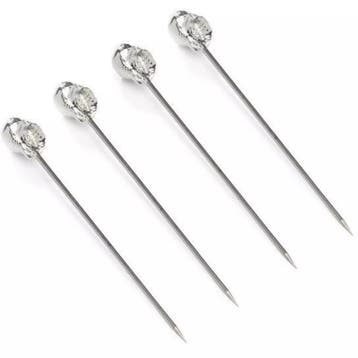 Anovi Tapasprikkers met Schelpmotief – 4 Stuks – Ambacht, Ophalen of Verzenden, Nieuw, Zilver