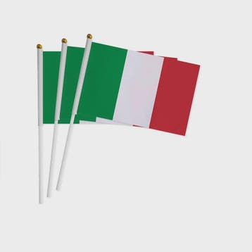 Set van 5 Italiaanse Wapperende Vlaggen op Stok, Verzenden, Nieuw