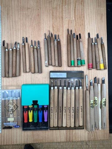Snijwerk, Japanese Wood Carving knives YC204  wood