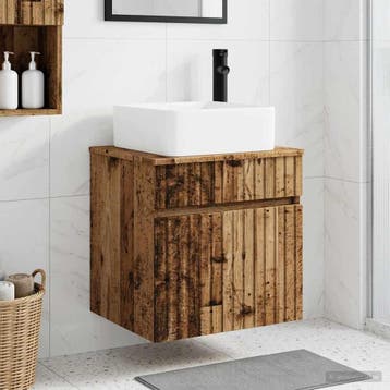 vidaXL Wandgemonteerde wastafelmeubel Oud hout 49 x 41 x 63, Verzenden, Nieuw