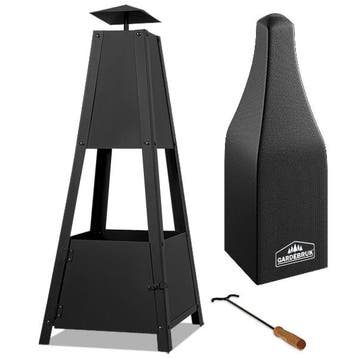 Tuinhaard Zwart Metaal 102x35x35cm (Barbecue-Vuurkorf), Verzenden, Nieuw