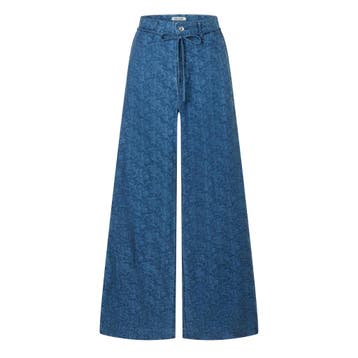 MAC • blauwe Wendy broek motief • 38, Kleding | Dames, Maat 38/40 (M), MAC, Nieuw, Verzenden