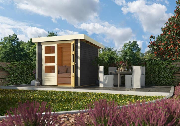 Tuinhuis Askola 2 Grijs 242 x 238 cm, Tuin en Terras, Tuinhuizen