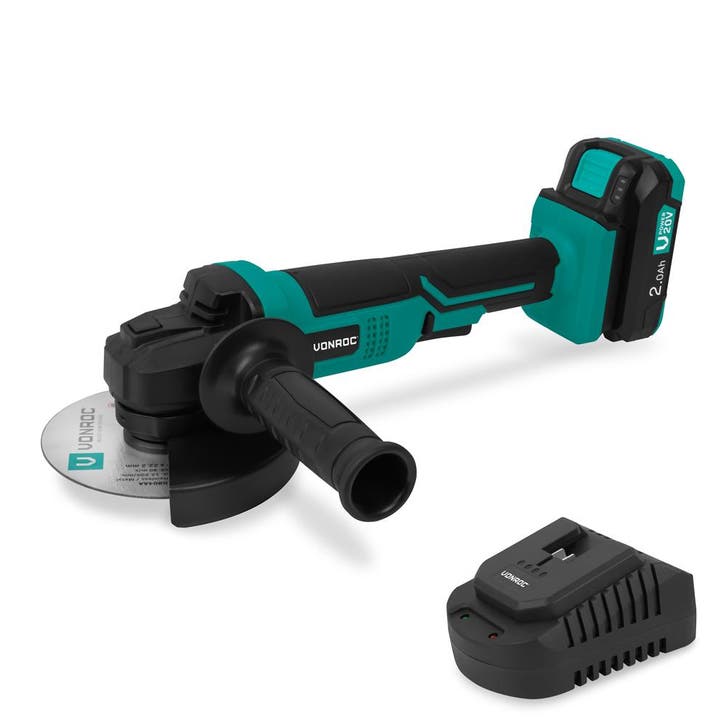 Accu Haakse Slijper - 20V - Ø 125mm | Incl. 2.0Ah Accu en, Doe-het-zelf en Verbouw, Gereedschap | Slijpmachines, Nieuw, Verzenden