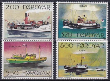 Faroer - 1992 - Postschepen - Postfris, Verzenden, Denemarken, Postfris