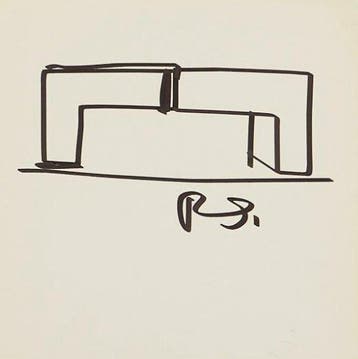 Richard Serra (1938–2024) - Original Zeichnung in Filzstift,