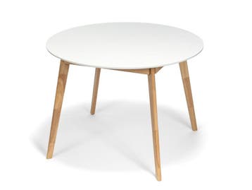Eettafel SCANDINAVIA Naturel 105, Huis en Inrichting, Tafels | Eettafels, Verzenden, Rond, Nieuw, Scandinavisch