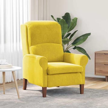 vidaXL Fauteuil Geel Fluweel, Huis en Inrichting, Verzenden, Nieuw