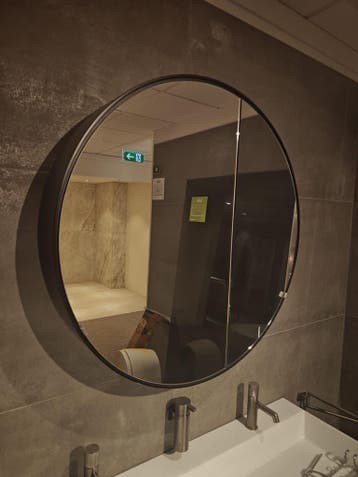 Ronde Spiegelkast 90cm met 2 dubbelzijdige deuren 0014, Huis en Inrichting, Badkamer | Badkamermeubels, Ophalen, Nieuw, 50 tot 100 cm