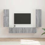 Tv-meubelset Wandgemonteerd 4 pcs Grijs Sonoma Bewerkt hout, Verzenden, Nieuw
