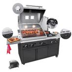 GGM Gastro | Gasbarbecue - 22,5kW - Zwart - incl. | GRSTE3S, Verzenden