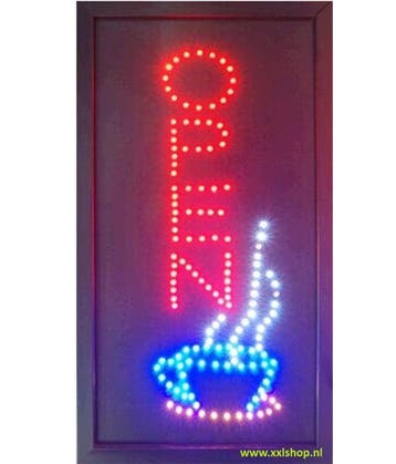 OPEN koffie LED bord lamp verlichting lichtbak reclame #C19, Verzamelen, Verzenden, Nieuw