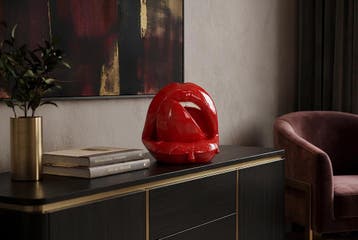 Decoratiefiguur LIP 25 cm pop-art rood - 48048, Ophalen of Verzenden, Nieuw