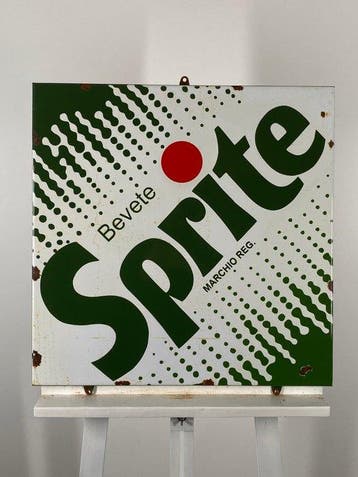 SPRITE - Emaille bord - 60x55x2 cm - Gemaakt van dikke