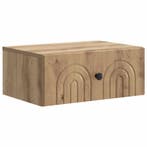 vidaXL Wandbeugel Bedkast met lade Artisanaal eiken 49 x, Minder dan 45 cm, Verzenden, Nieuw, Minder dan 55 cm
