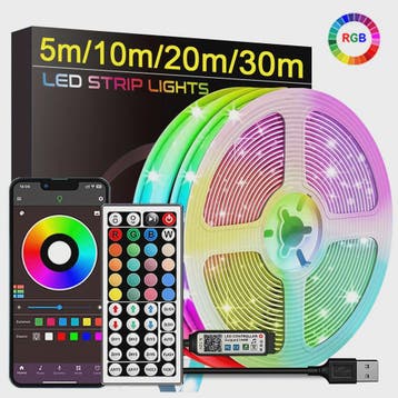 RGB LED Strip Verlichting - Flexibel, APP & Afstandsbedienin, Verzenden, Nieuw