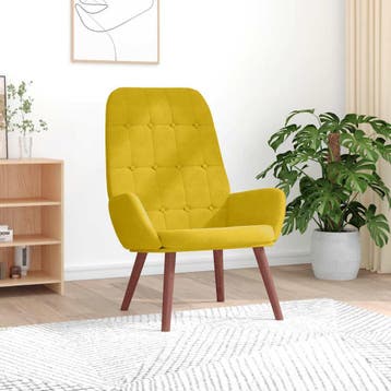 vidaXL Relaxstoel fluweel geel, Verzenden, Nieuw