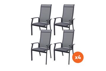 Set van 4 - Madino Excellent stapelbare tuinstoelen -, Tuin en Terras, Verzenden, Nieuw, Overige materialen