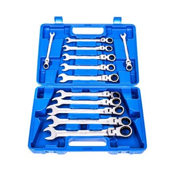 Flex Steek Ringratel Sleutel Set - 12 Delig - Sleutelset - S, Ophalen of Verzenden, Nieuw