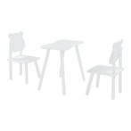 Kindertafel met 2 kinderstoelen Panjang wit [en.casa], Verzenden, Nieuw
