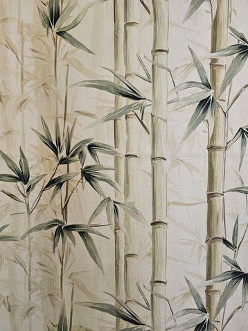 Boheemse stof met realistische bamboe-stengels - 280×280 cm